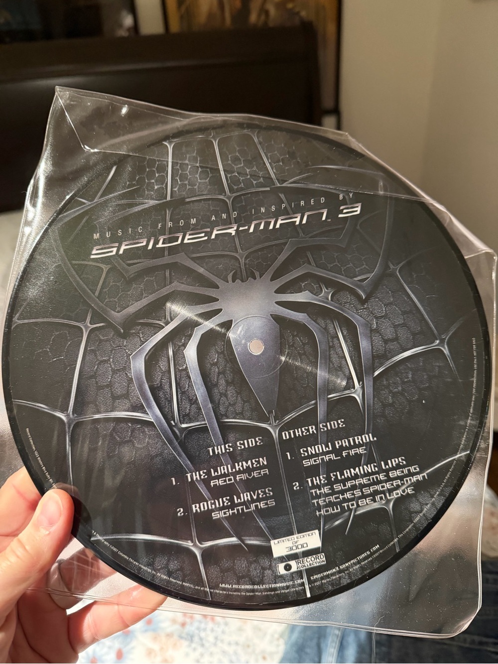 🕷️ Spider-Man 3 Limited Edition Picture Disc Vinyl LP – #3000